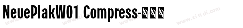 NeuePlakW01 Compress字体转换 NeuePlakW01 Compress字体转换